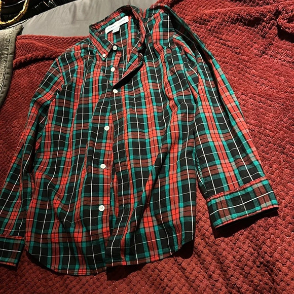 Old Navy  plaid button down boy dress shirt Sz 14/16 - Picture 4 of 10